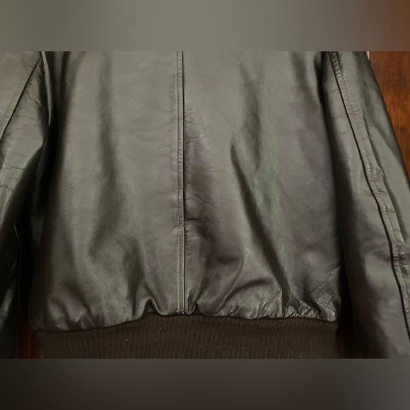 Vtg Van Cort Brown 4 Pockets Faux Fur Collar Leather Jacket Adult Size 40 - Picture 16 of 16